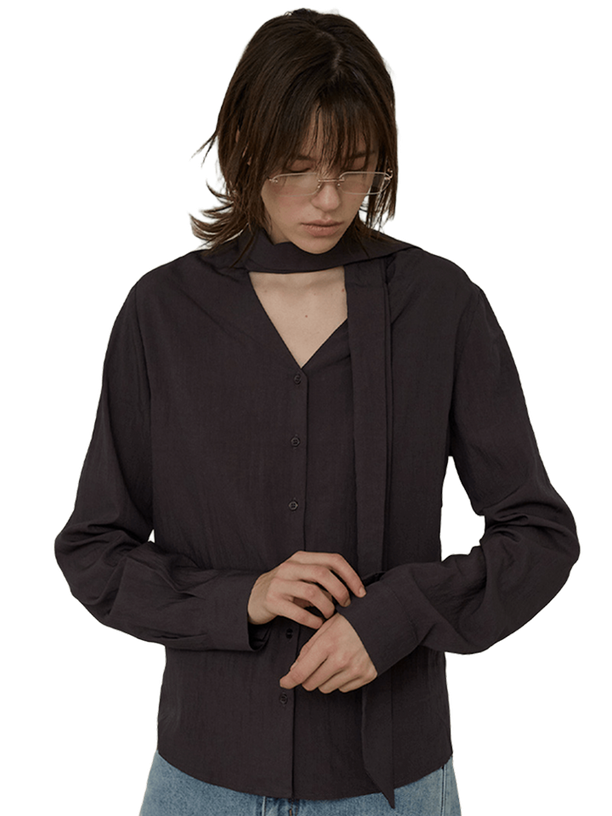 Citybreeze Блузка Two Way Tie V Neck