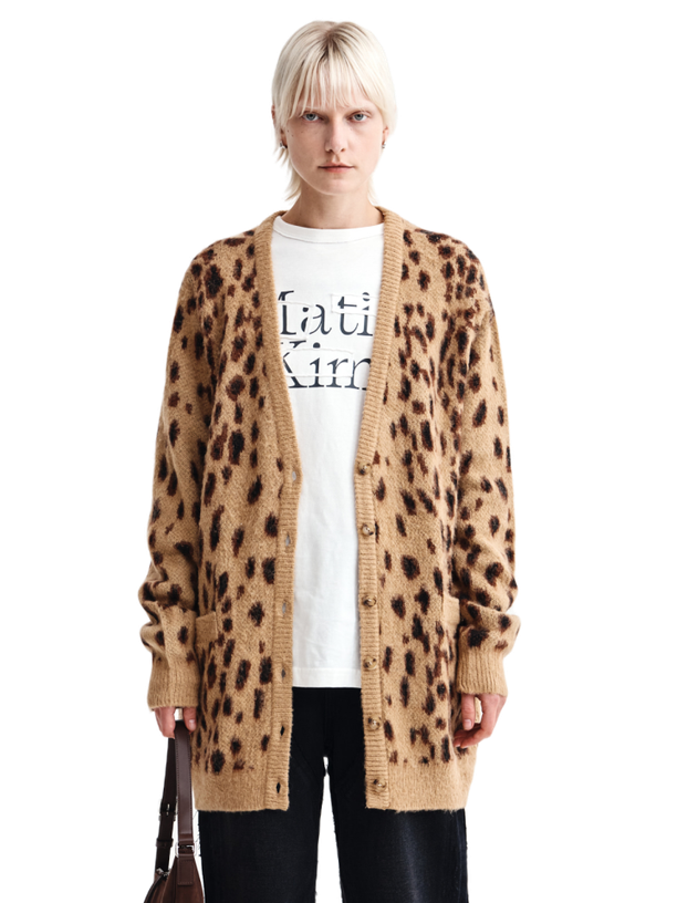 Matin Kim Кардиган BRUSHED LEOPARD CARDIGAN