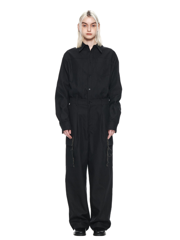 Matin Kim Комбинезон UTILITY BUTTON UP BLACK
