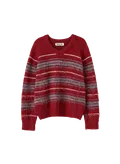 hairy stripe loose fit pullover