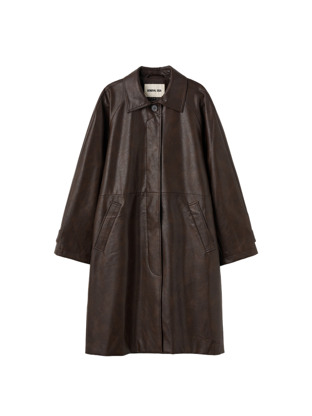 General Idea Пальто Faux Leather Midi
