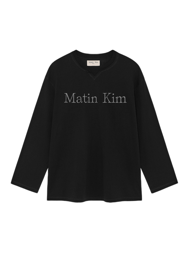 Matin Kim Свитшот MATIN LOGO TYPO BLACK