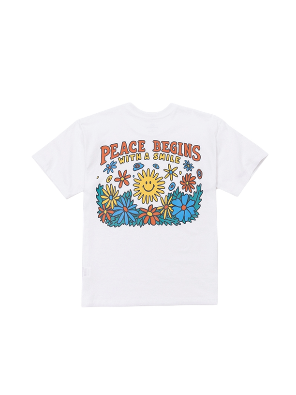 Big Wave PEACE AGAIN TEE (OFF WHITE)