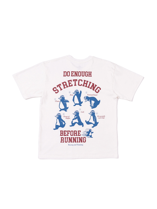 Big Wave STRETCHING WITH PENGUINS TEE (OFF WHITE)