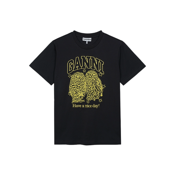Ganni  Футболка Owls Relaxed