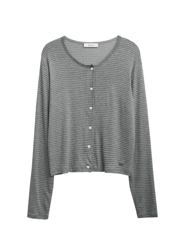 Slowlolli Кардиган Round neck stripe