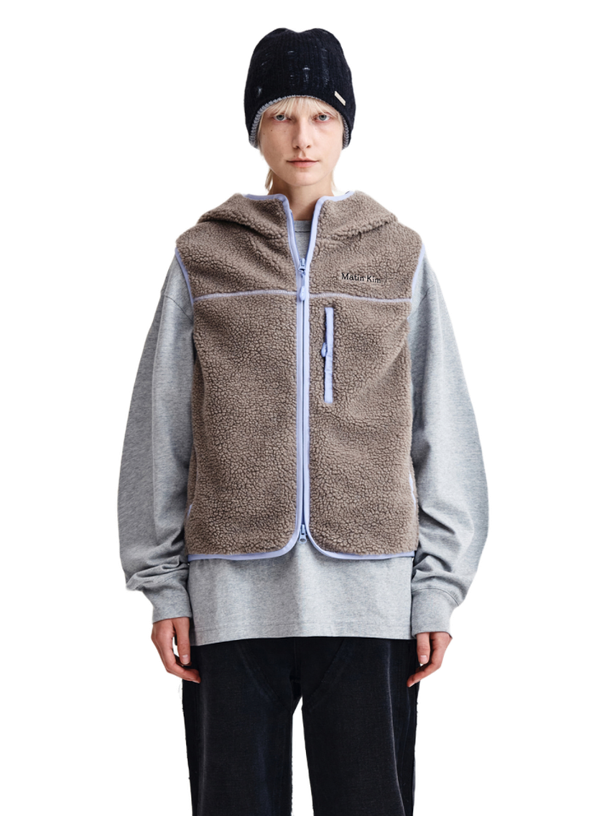 Matin Kim Жилетка FLEECE HOODY GREY
