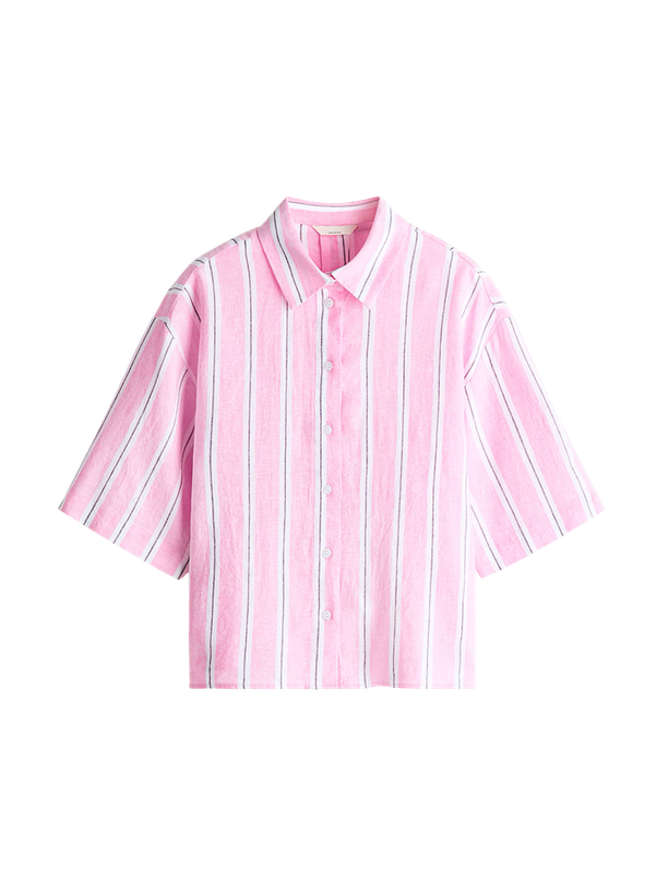 H&M Рубашка Oversized Linen Blend Shirt