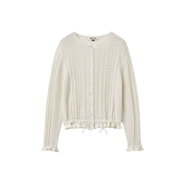 General Idea Кардиган boucle punching frill