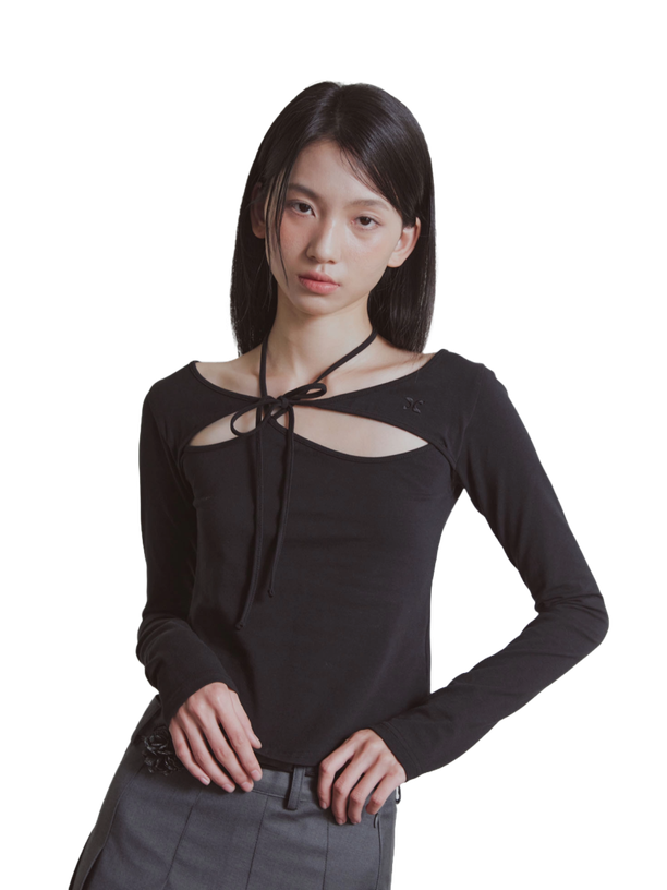 Etre Au Sommet BOLERO LAYERED RIBBON LONG SLEEVE