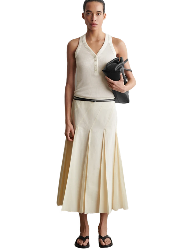 COS Юбка Pleated Cotton-Linen