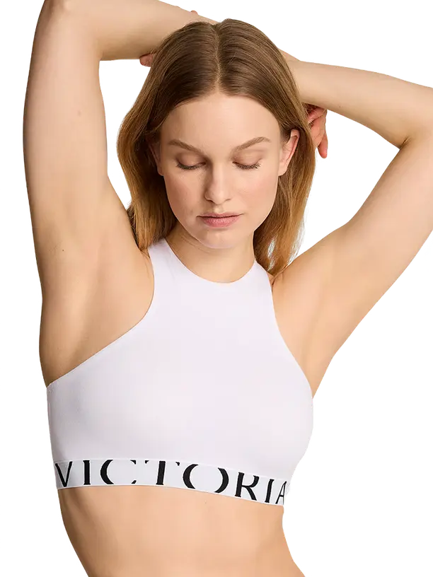 Victorias secret Бра хлопок Exploded Logo Single-Layer High-Neck