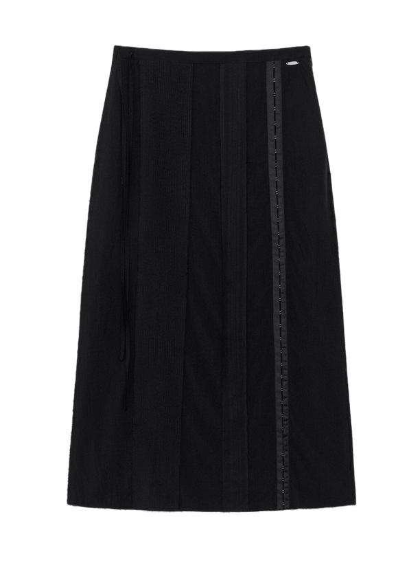 Matin Kim Юбка HOOK AND EYE STRING BLACK