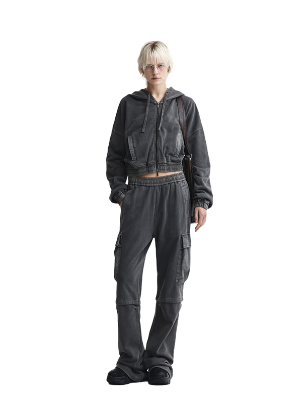 Matin Kim Джоггеры PIGMENT DYED CARGO CHARCOAL