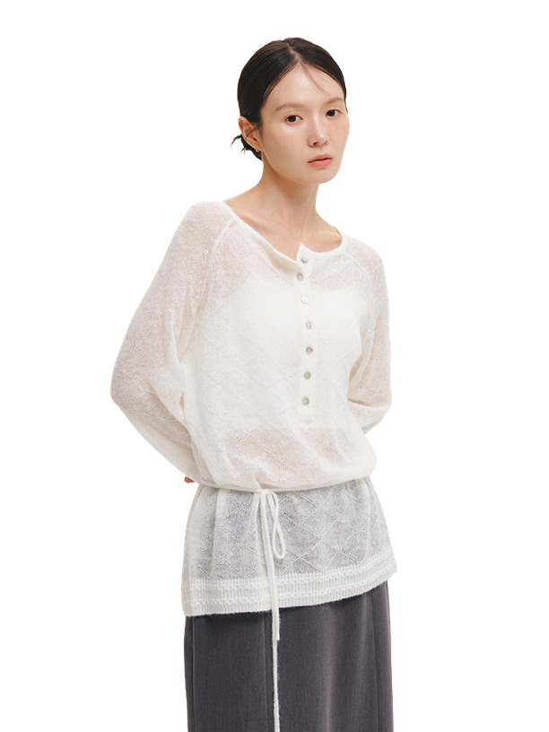General Idea Пуловер Hairy Dia Sheer Knit