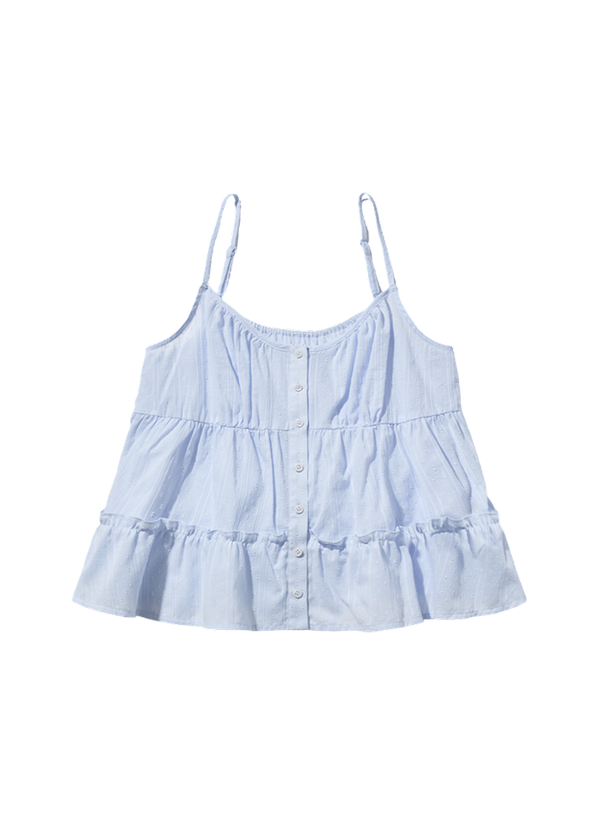 Citybreeze Топ Tiered shirring sleeveless