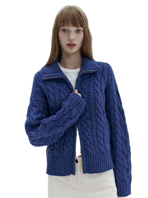 Citybreeze Шерстянной кардиган CABLE ZIP-UP