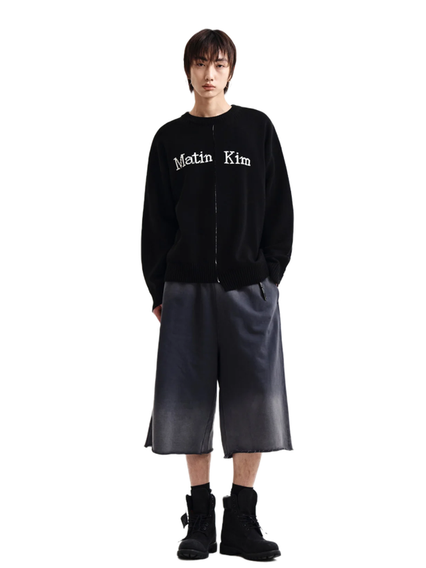 Matin Kim Шорты VINTAGE WASHED BACK LOGO CHARCOAL