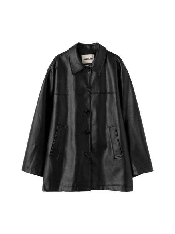 General Idea Куртка Loose Fit Fake Leather Half