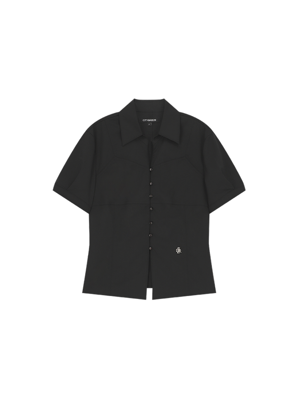 Citybreeze Рубашка с коротким рукавом и отстрочкой