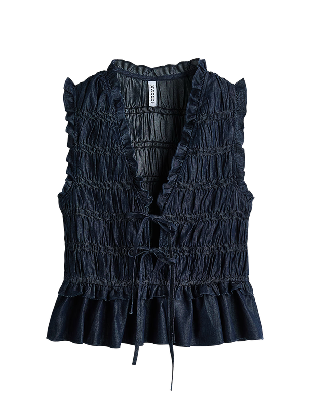 H&M Топ Smocked Denim Top