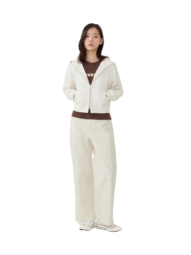 Covernat Толстовка Basic Hooded Zip-up Ivory