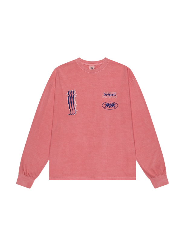 Dominant [16s Cotton]RP Pigment Washing Long Sleeve_Blossom Pink