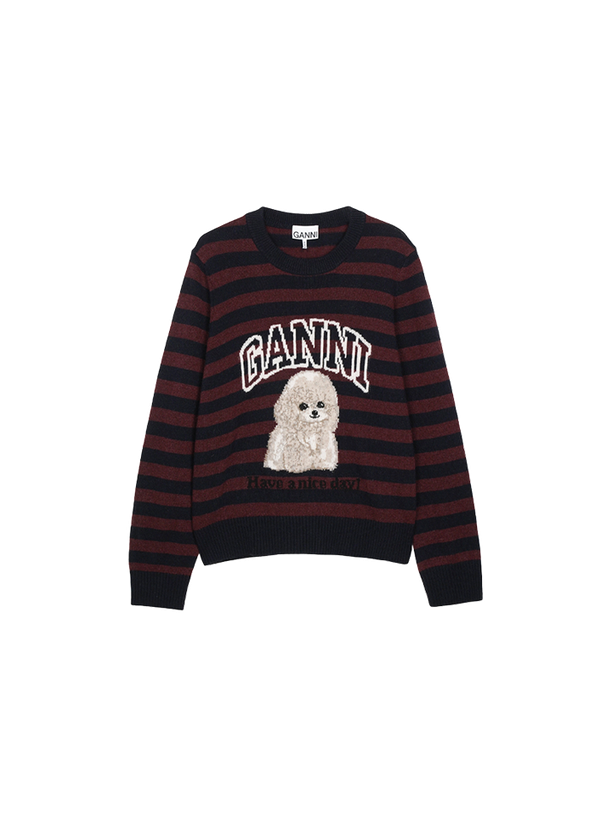 Ganni  Свитшот Poodle Stripe