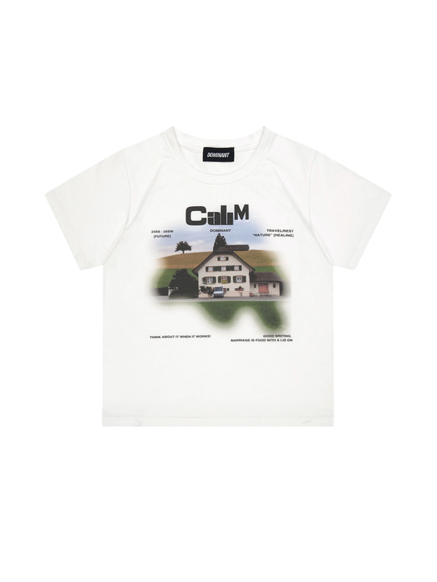 Dominant Calm Crop Tee White