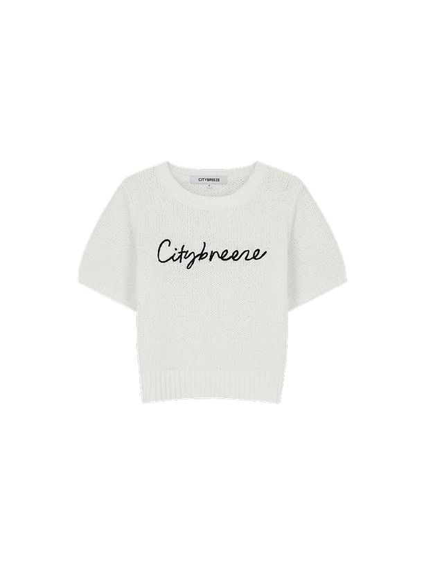 Citybreeze CURSIVE LOGO HALF-SLEEVE KNIT
