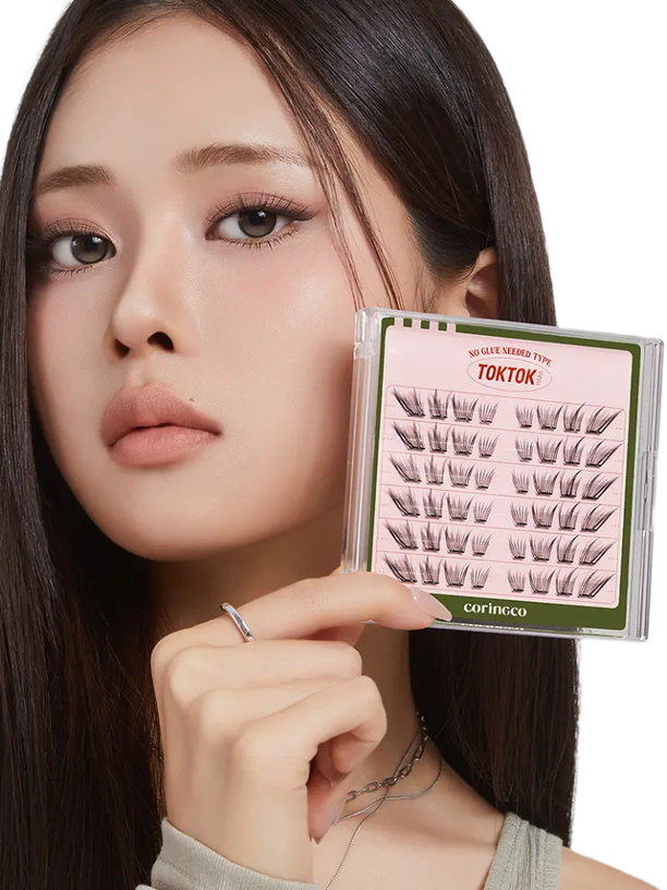 Olive Young Coringco самоклеящиеся пучковые ресницы без клея для быстрого наращивания дома