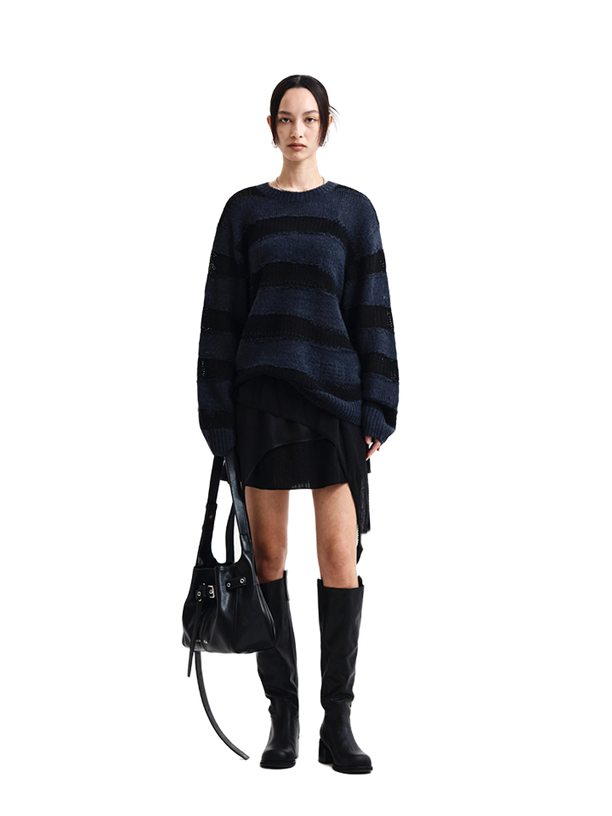 Matin Kim Юбка MULTI PANEL BLACK