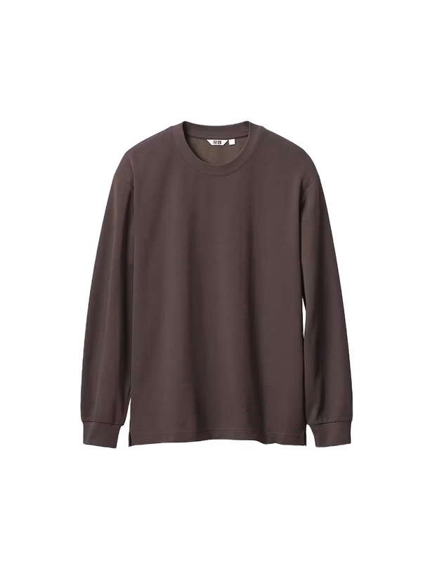 Uniqlo Лонгслив AIRism Cotton Crew Neck