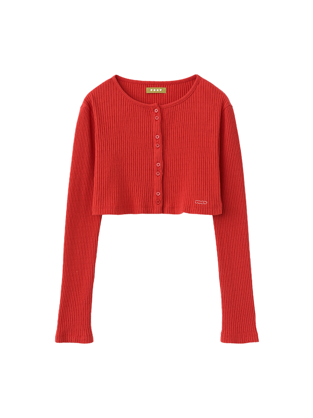 Poev Кардиган Double-Button Cropped