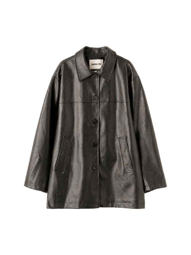 General Idea Куртка Loose Fit Fake Leather Half