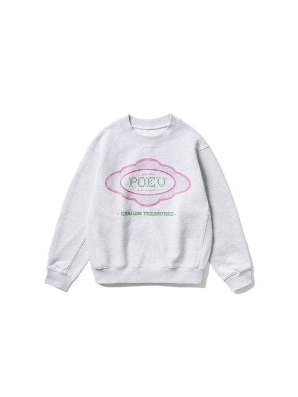 Poev Lace Applique Sweatshirt