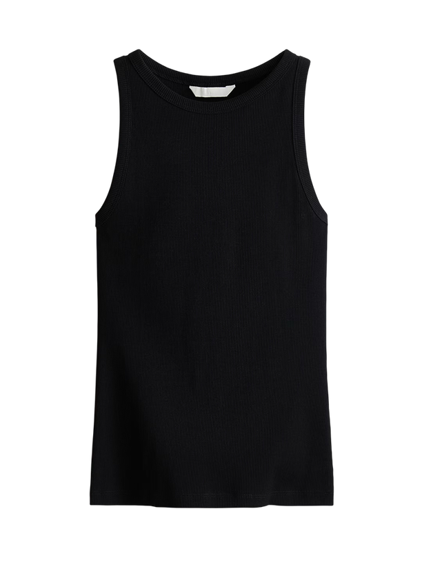 H&M Топ Ribbed Cotton Sleeveless