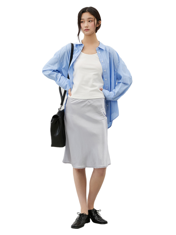 Citybreeze Сатиновая юбка с кружевом