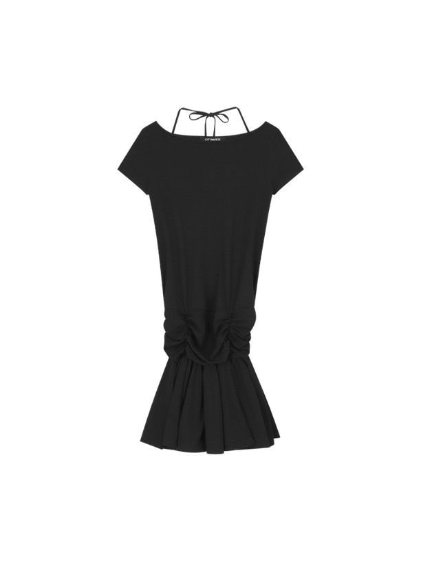 Citybreeze Мини-платье халтер со сборками