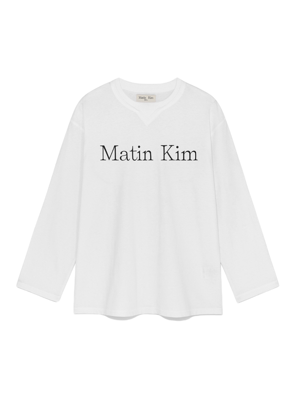 Matin Kim Свитшот MATIN LOGO TYPO WHITE