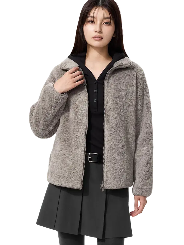 Uniqlo Флисовая куртка на молнии Fluffy Yarn Fleece Full-Zip