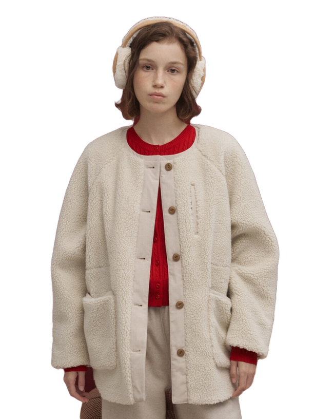 Covernat Куртка Sherpa Mid Jacket Oatmeal