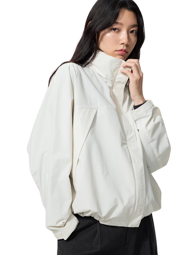 Uniqlo Ветрозащитный бомбер с воротником-стойкой Windblock Stand Collar