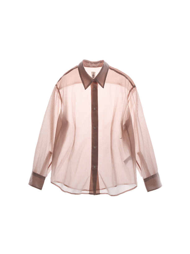 Poev Sheer Striped Shirt