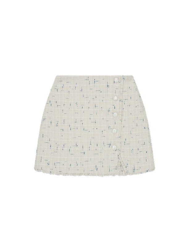 Citybreeze Твидовая мини-юбка с бахромой