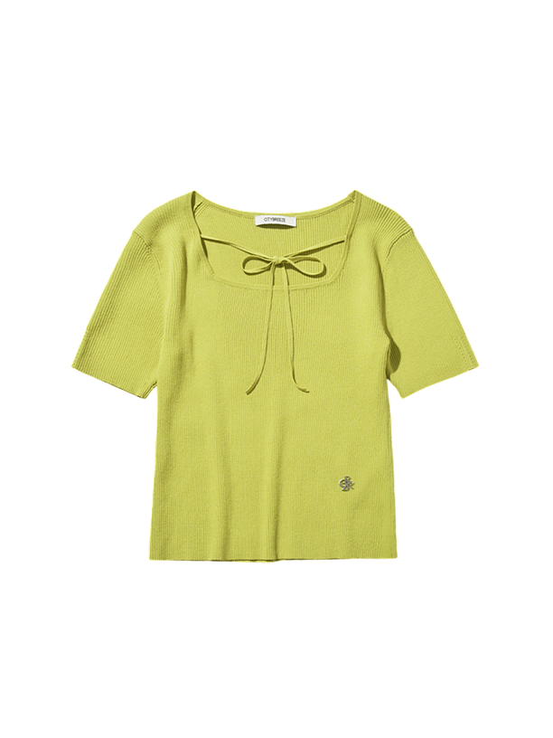 Citybreeze Топ Rib square neck mid-length knit