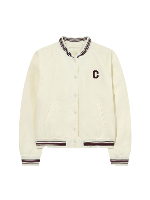 Covernat Бомбер Varsity Jacket Ivory