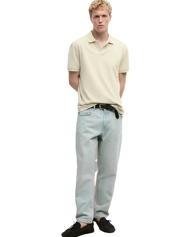 Massimo Dutti Поло Micro-Textured Cotton Pique