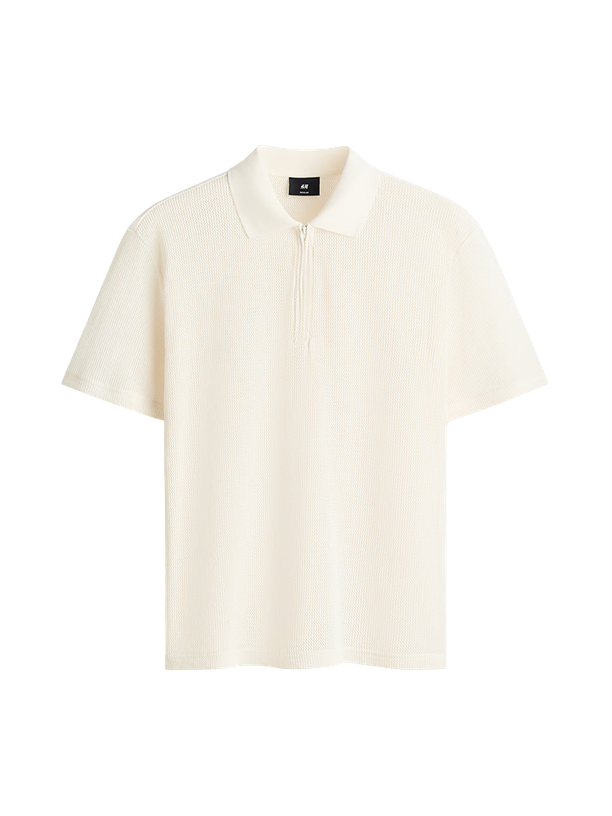 H&M Поло Regular Fit Hole-Knit Polo