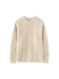 Twisted Cable Knitted ivory